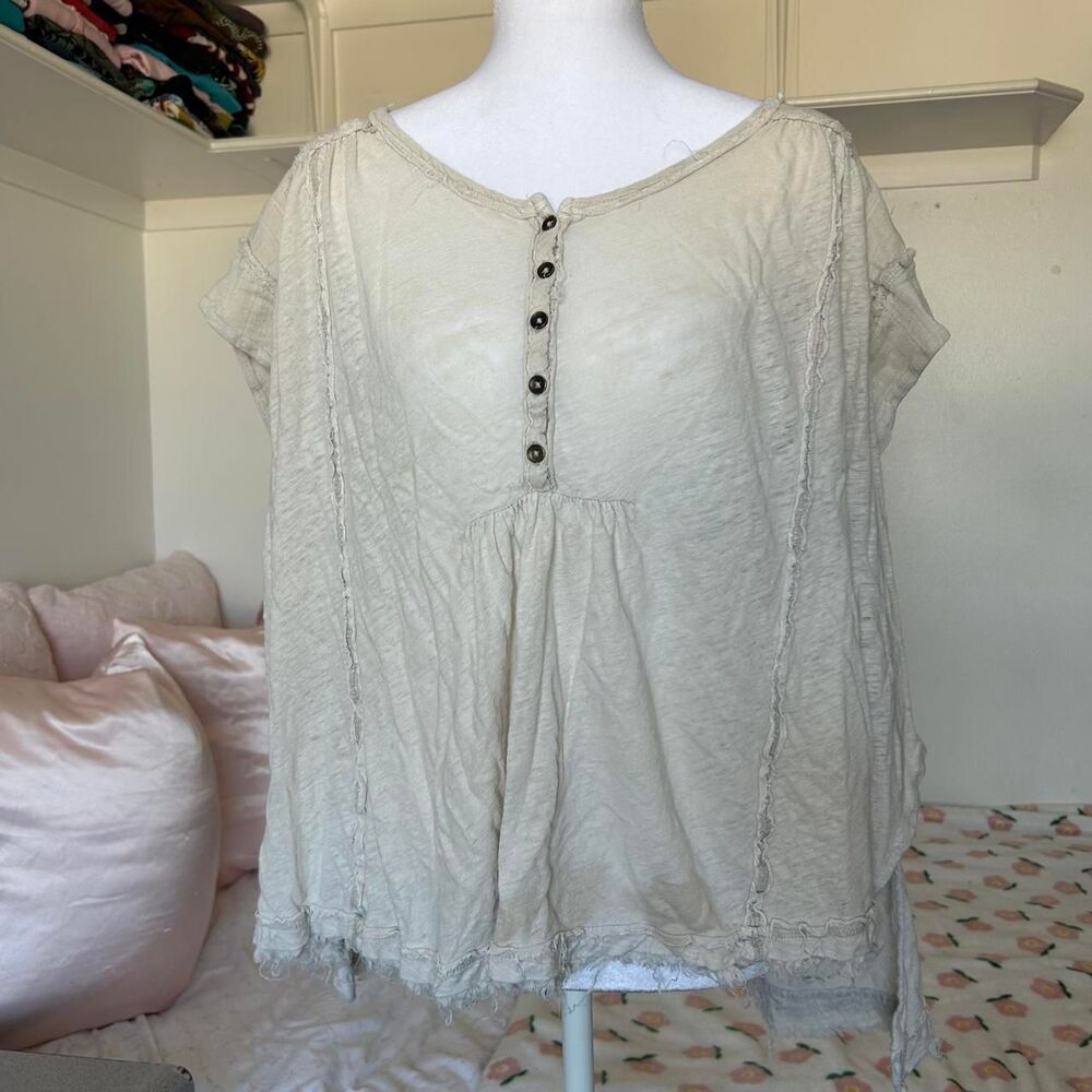 Free-people Women's Cream Blouse